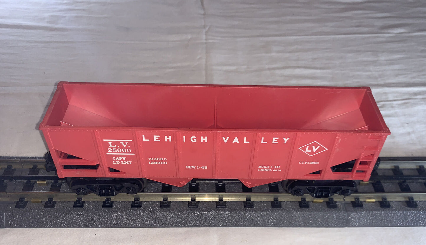 🚂 Lionel 6476 Lehigh Valley Hopper, Red. C-6 Very Good. Serviced & Tested!