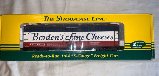 🚂 S Gauge S-Helper Service #00801 Borden's Fine Cheeses Reefer NWX85353 LN C-8