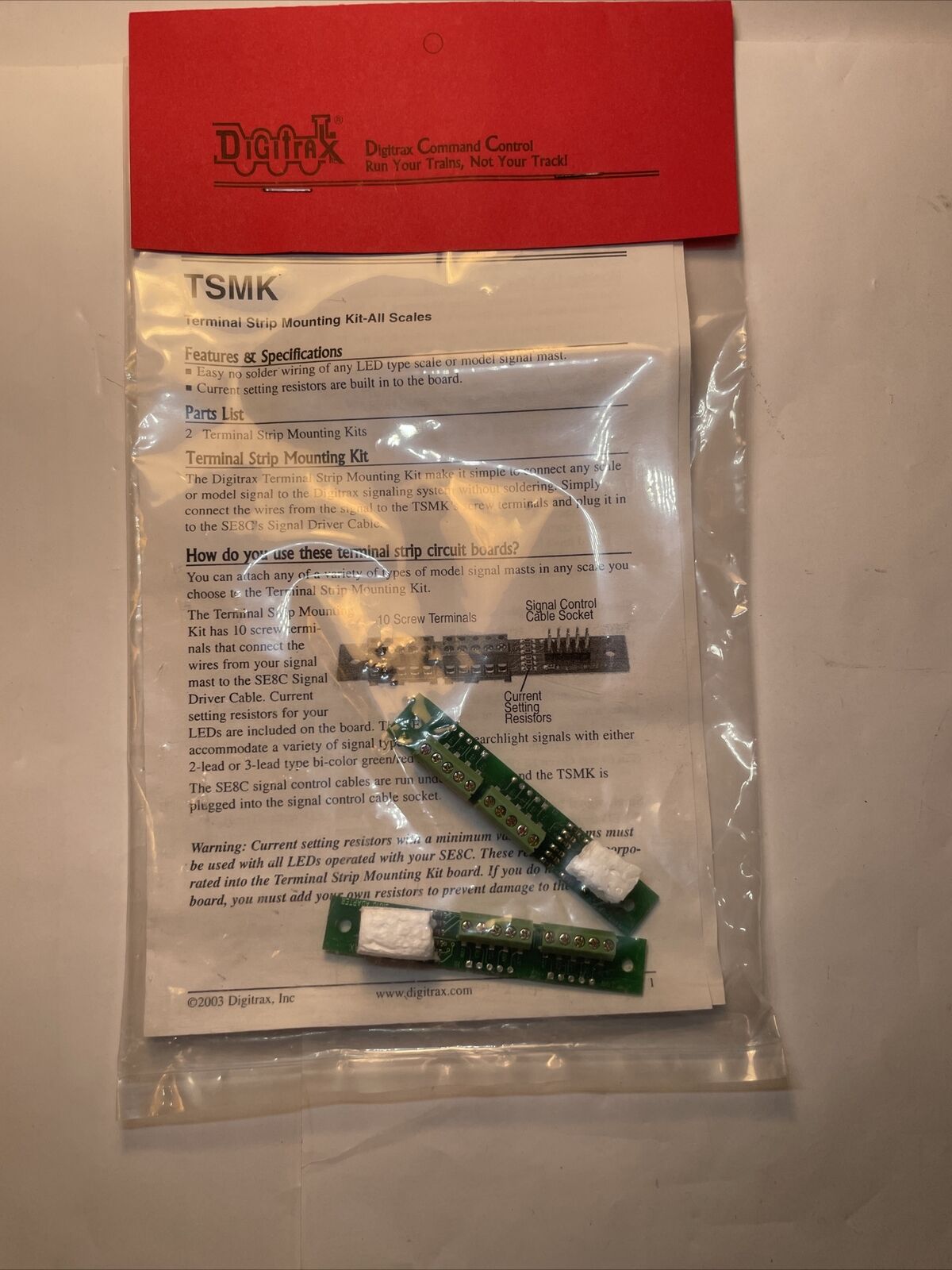 Digitrax TSMK Terminal Strip Mounting Kit 2 Pack All Scales Brand New in Box!!