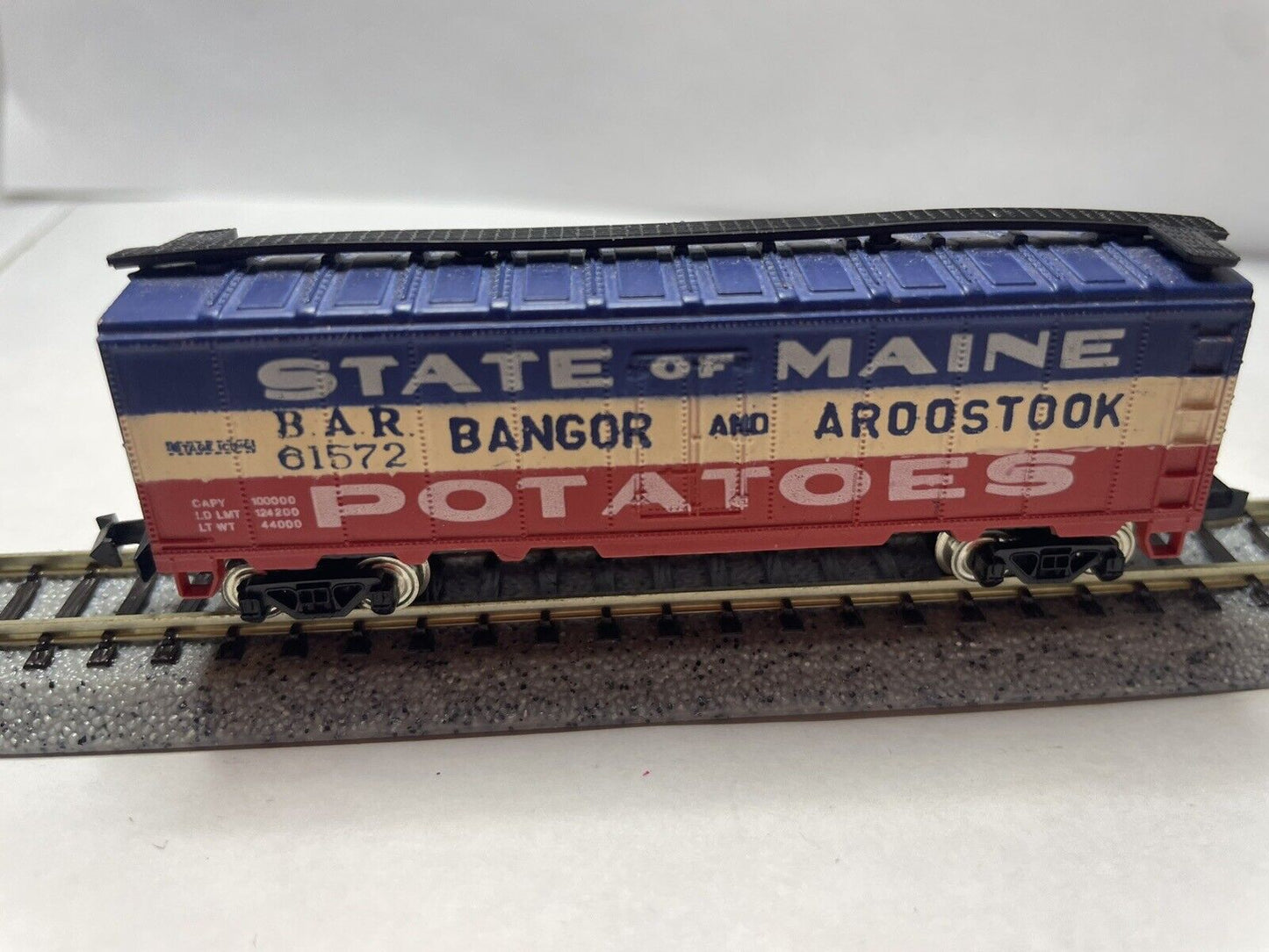 N Scale State of Maine Potatoes Boxcar. C-5 Good Condition