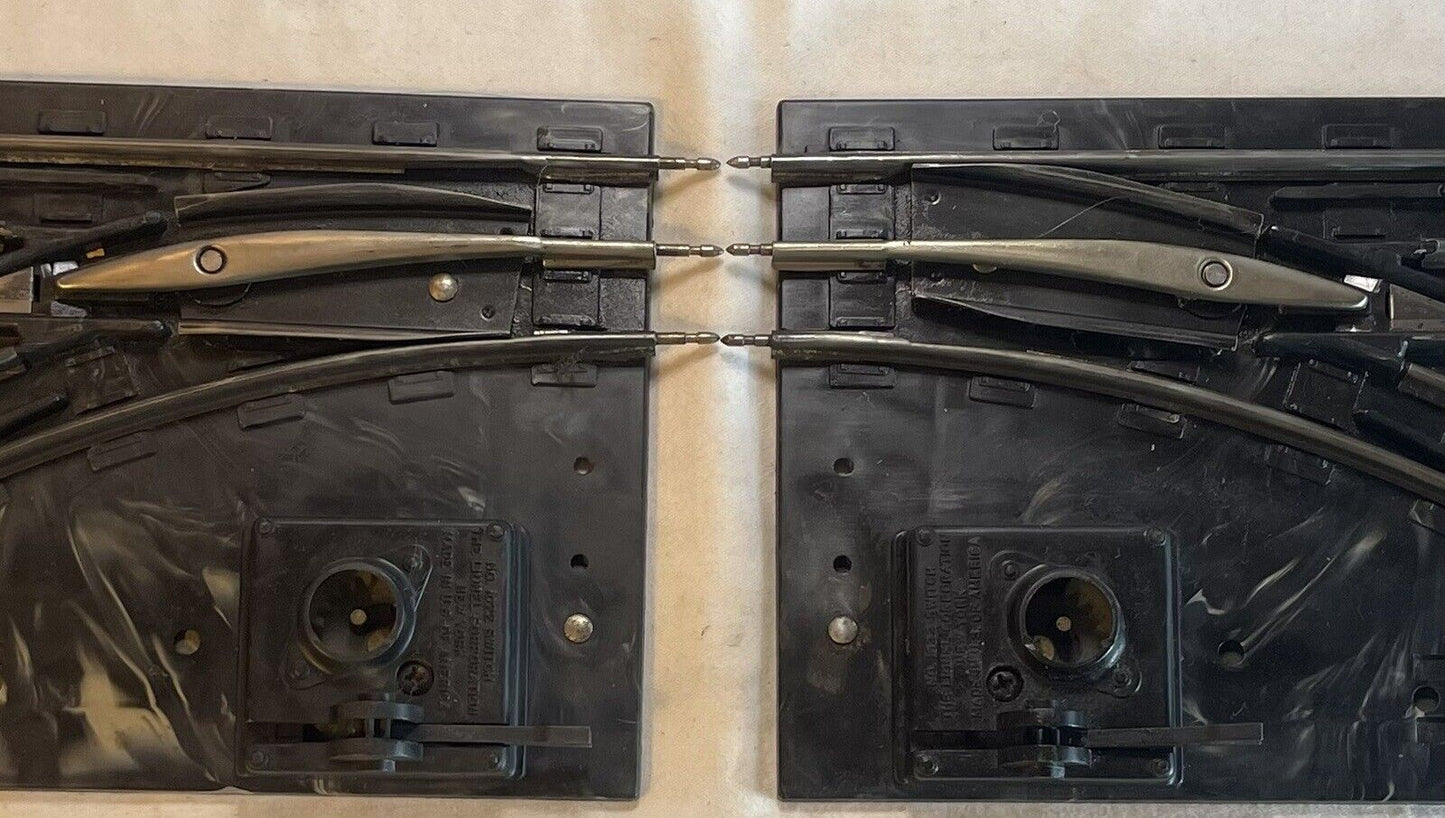 🚂Lionel Post-War 1022 Manual Switch Pair. Serviced / TESTED! C-6 Very Good