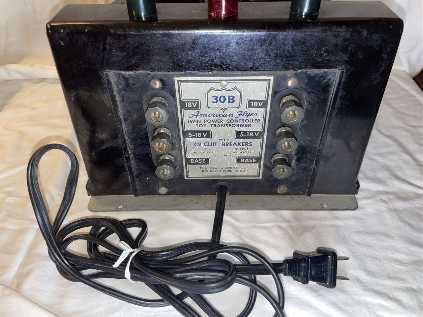 TESTED! Serviced! American Flyer 30B 18V 2 Channel Transformer. New Cord. C-6 VG